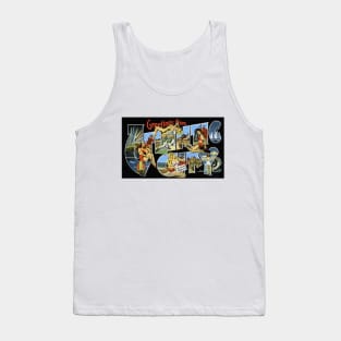 Greetings from Atlantic City, NJ - Vintage Large Letter Postcard Tank Top